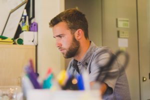 young business man working