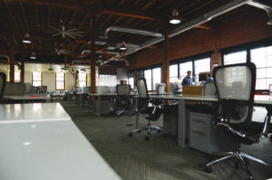 empty work space in office
